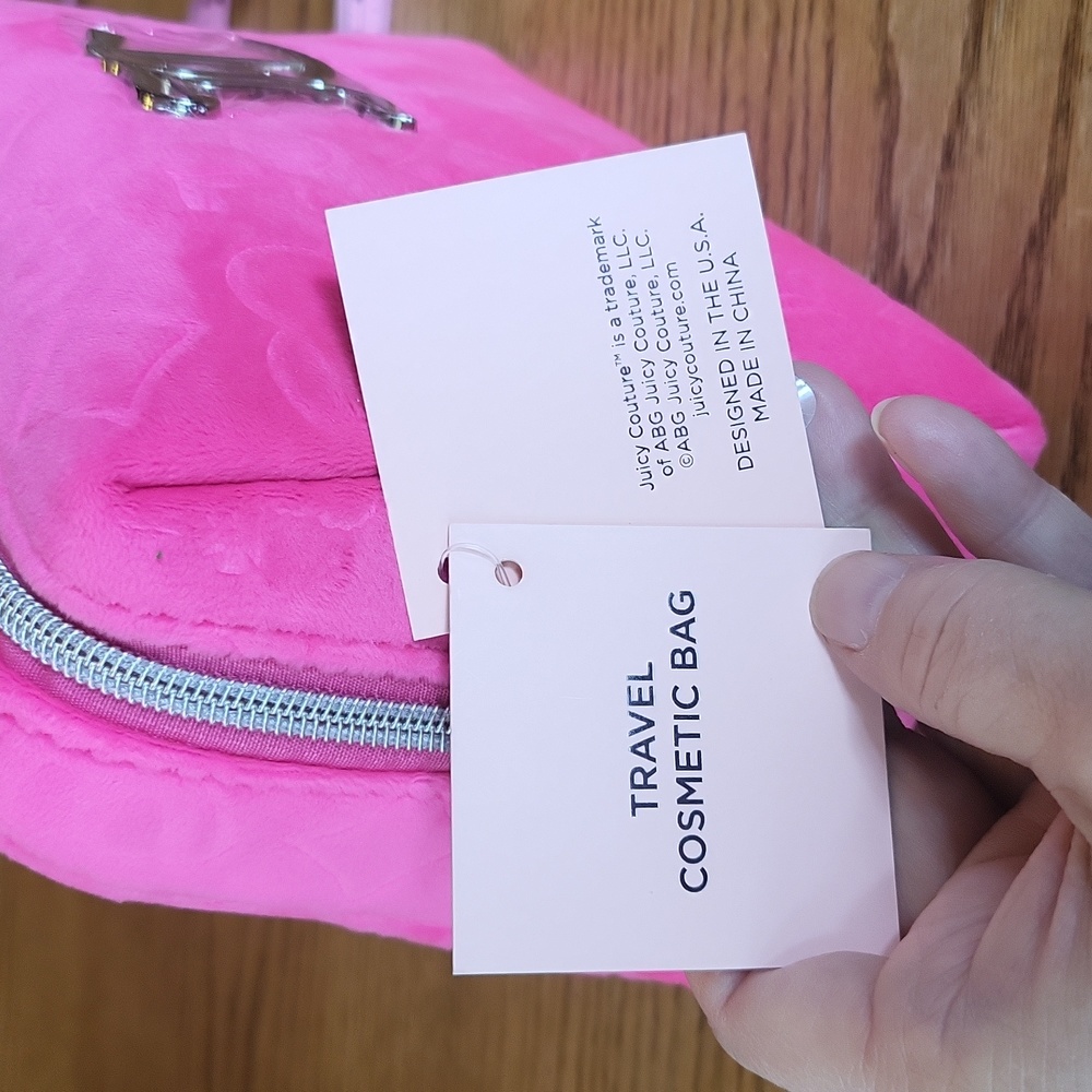 NWT Juicy Couture pink cosmetic bag - Picture 7 of 10